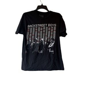 Backstreet Boys BSB DNA World‎ Tour Concert Black Short Sleeve T Shirt Med